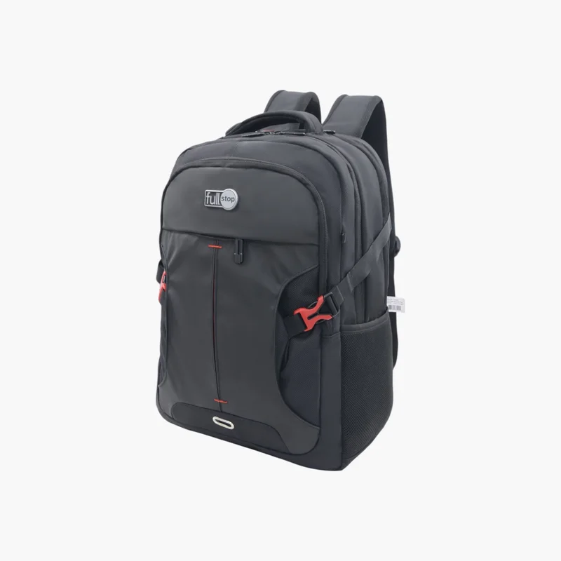 علامة الوقف Solid Black Backpack for Men